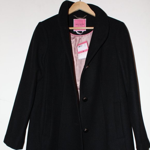 kate spade Jackets & Blazers - Womens Black Kate Spade Peacoat